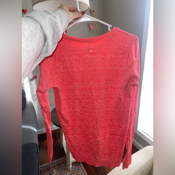 COPY - Lululemon Rest Less Pullover in Electric Coral Size 10 - Picture 5 of 6